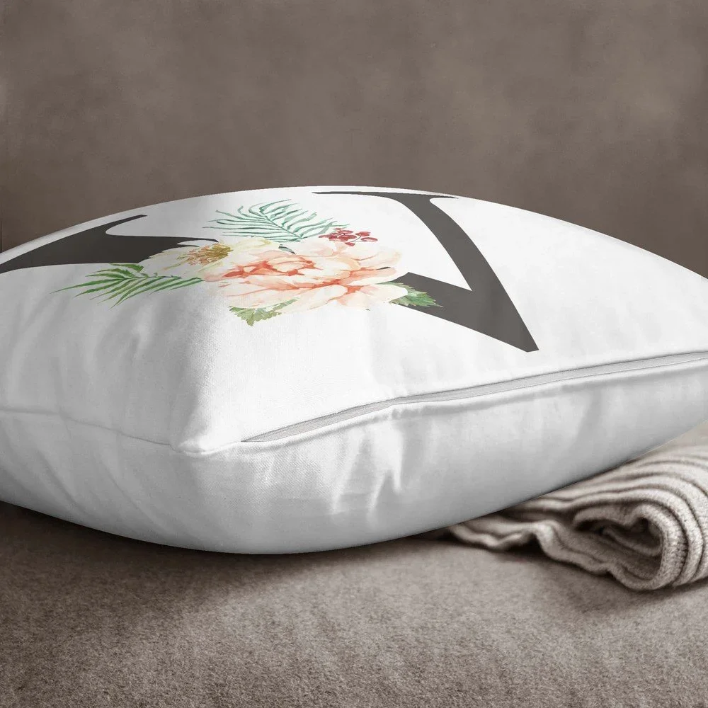 Povlak na polštář Minimalist Cushion Covers Floral Alphabet V, 45 x 45 cm v:1340261