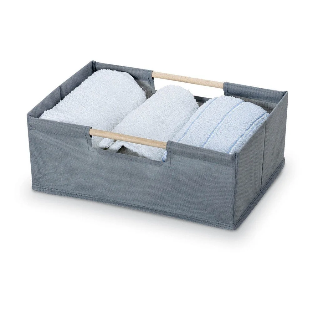 Šedý úložný box Domopak Saket, délka 34 cm v:986296
