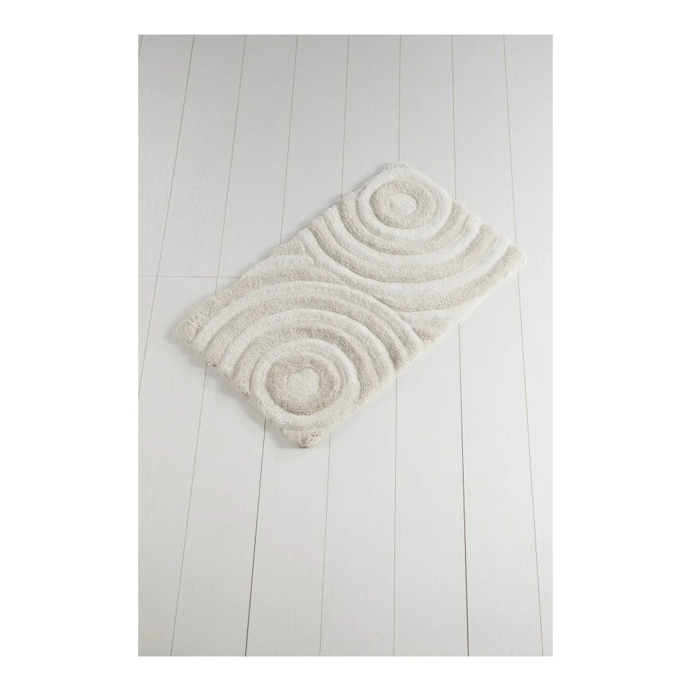 Světle béžová koupelnová předložka Confetti Bathmats Wave Ecru, 60 x 100 cm v:1213058