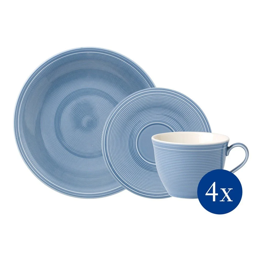 12dílný modrý porcelánový set nádobí na kávu Like by Villeroy & Boch Group v:1339873