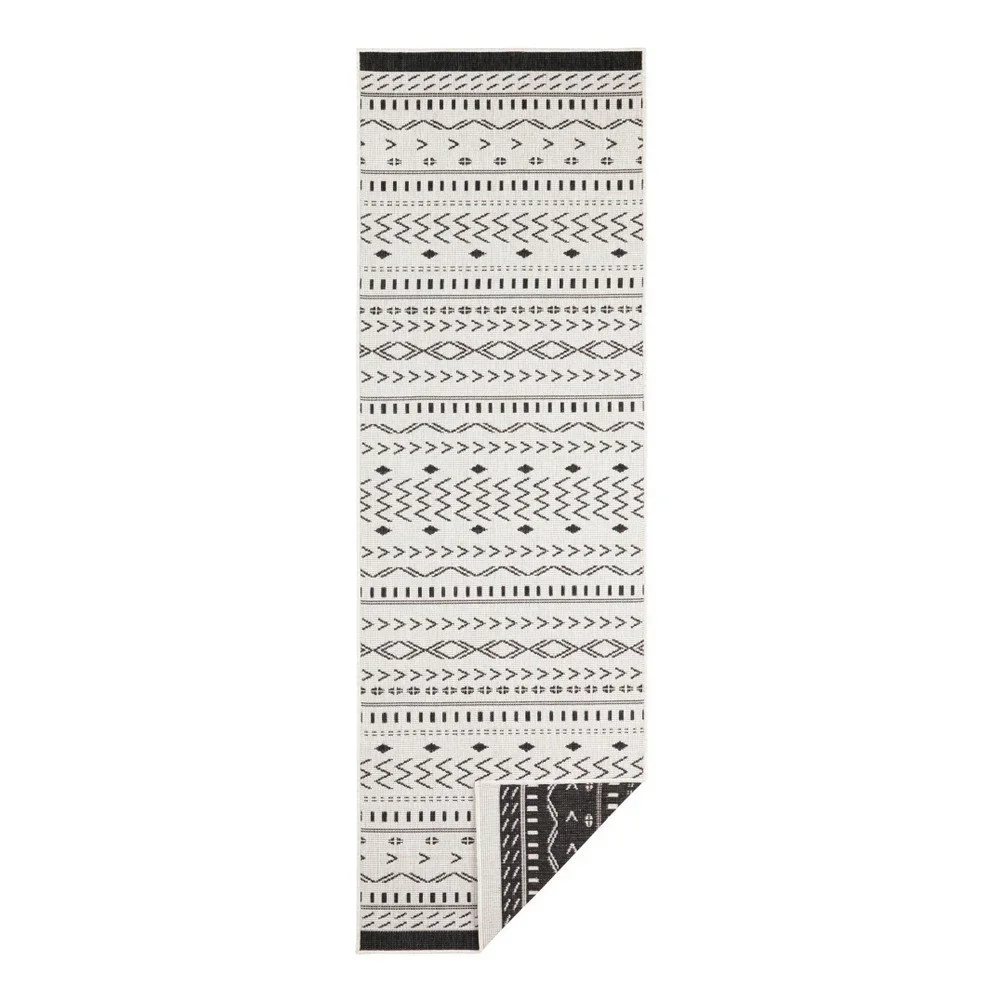 Černo-krémový venkovní koberec NORTHRUGS Kuba, 80 x 250 cm v:1149634