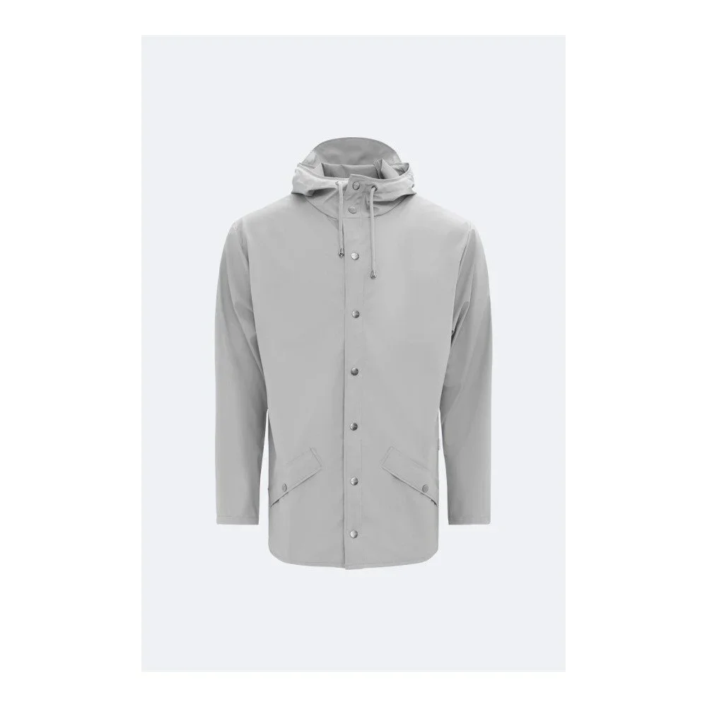 Šedá unisex bunda s vysokou voděodolností Rains Jacket, velikost L / XL v:1123898
