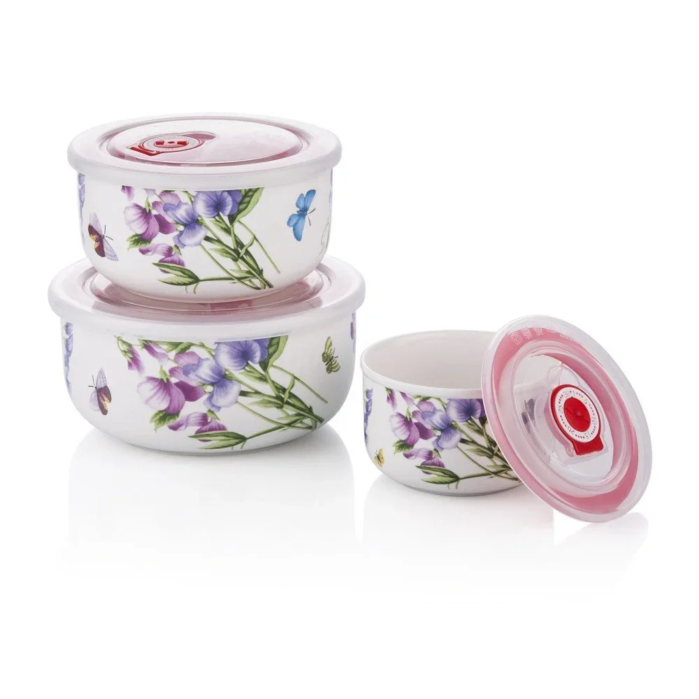 Sada 3 porcelánových úložných misek s víkem Savina v:1268728
