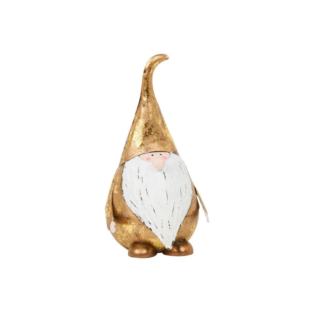 Dekorace Archipelago Large Gold round Santa, 17 cm v:719046