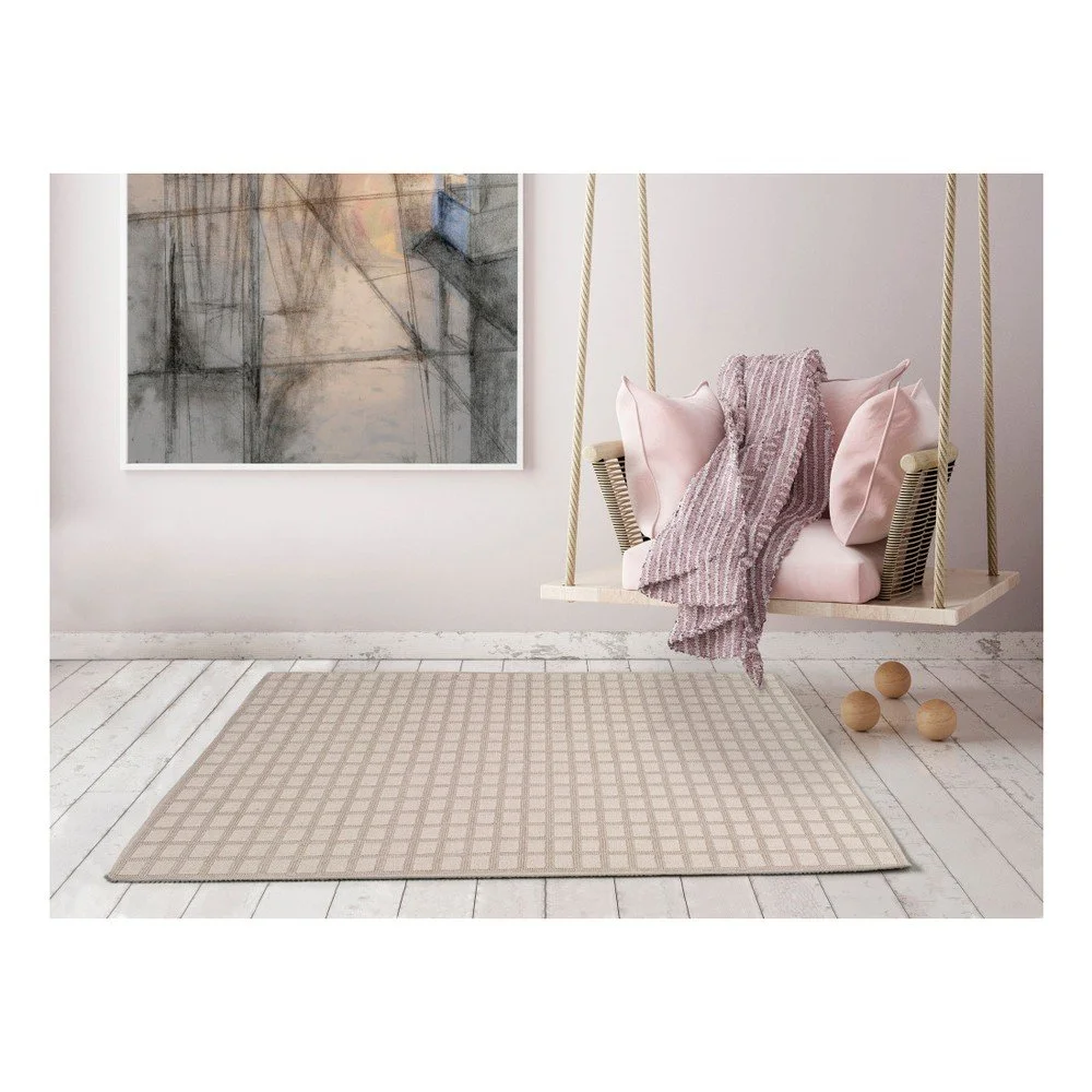 Béžový koberec s příměsí bavlny Universal Dune Linen, 100 x 150 cm v:979446