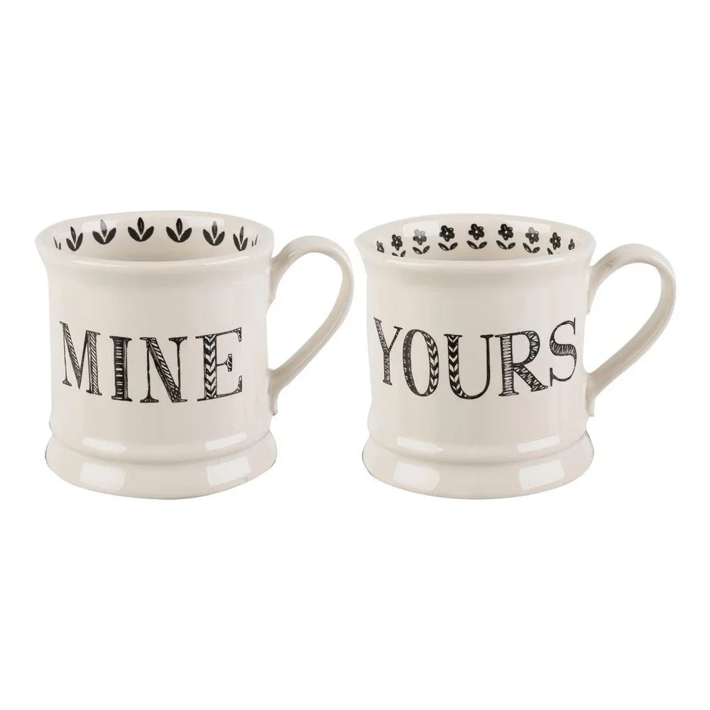 Sada 2 porcelánových hrnků Creative Tops Mine And Yours v:844526