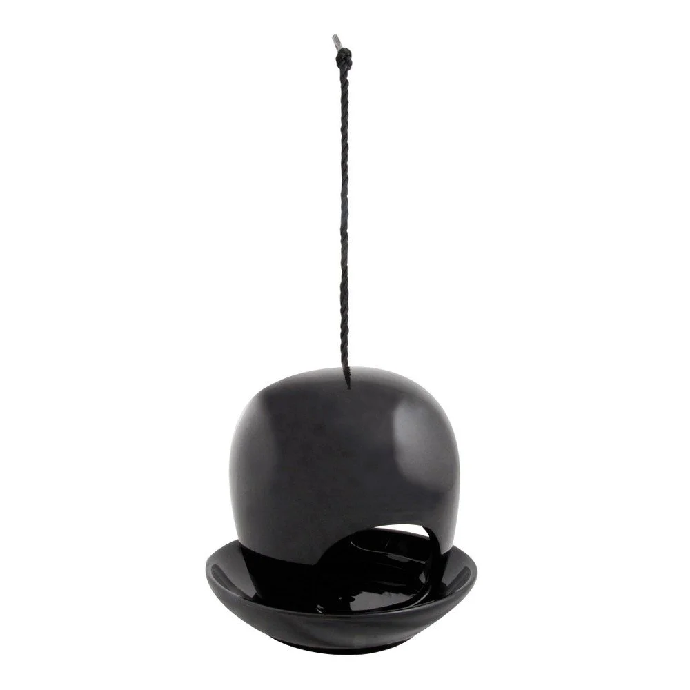 Černé keramické krmítko Esschert Design, ⌀ 18 cm v:967408