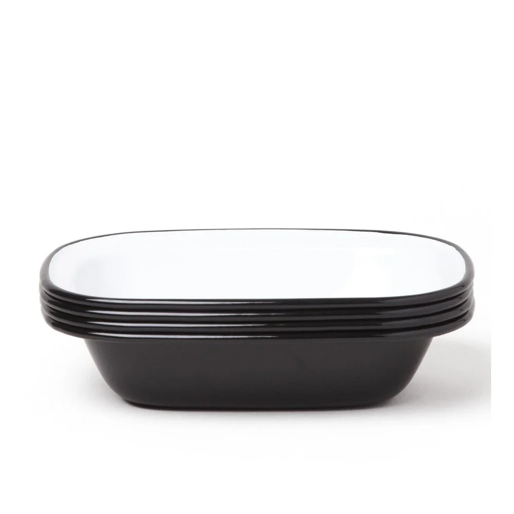 Sada 4 černých smaltovaných forem na koláč Falcon Enamelware v:889286