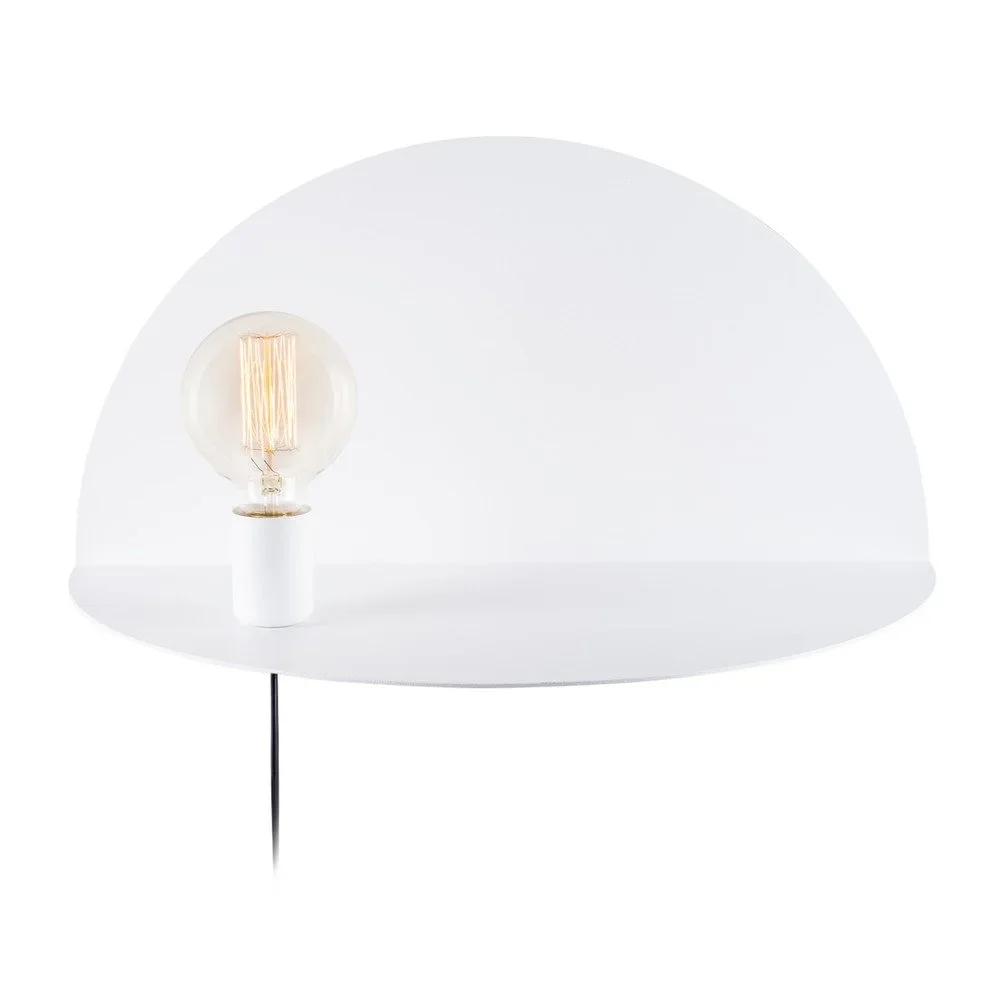 Bílá nástěnná lampa s poličkou Homemania Decor Shelfie Cecile v:1081086 Bílá nástěnná lampa s poličkou Homemania Decor Shelfie Cecile v:1081086