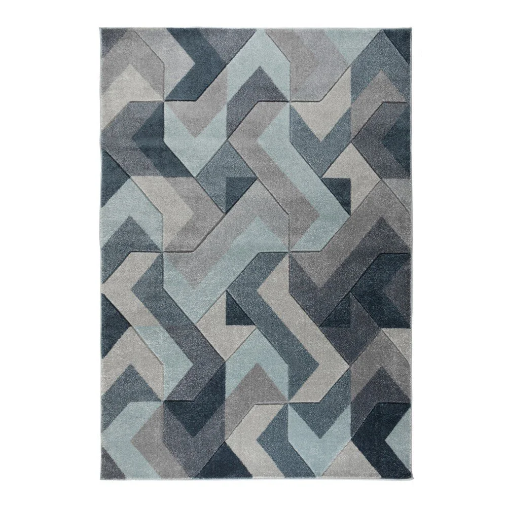 Modro-šedý koberec Flair Rugs Aurora, 120 x 170 cm v:1251170