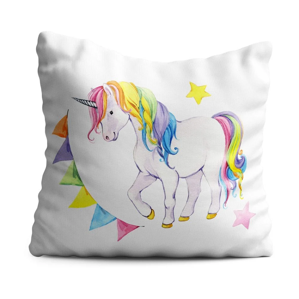 Dětský polštář OYO Kids Colorful Unicorn, 40 x 40 cm v:1300096