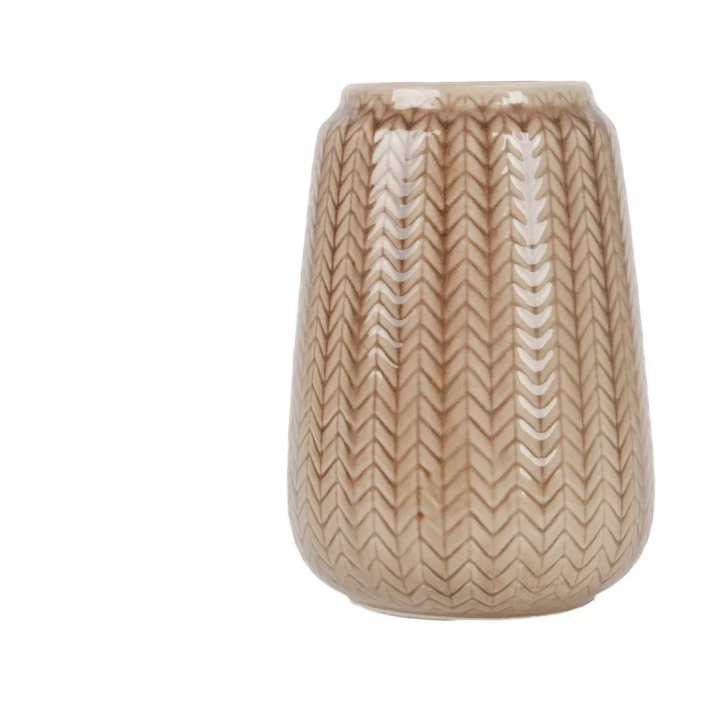 Střední hnědá váza PT LIVING Knitted v:755794