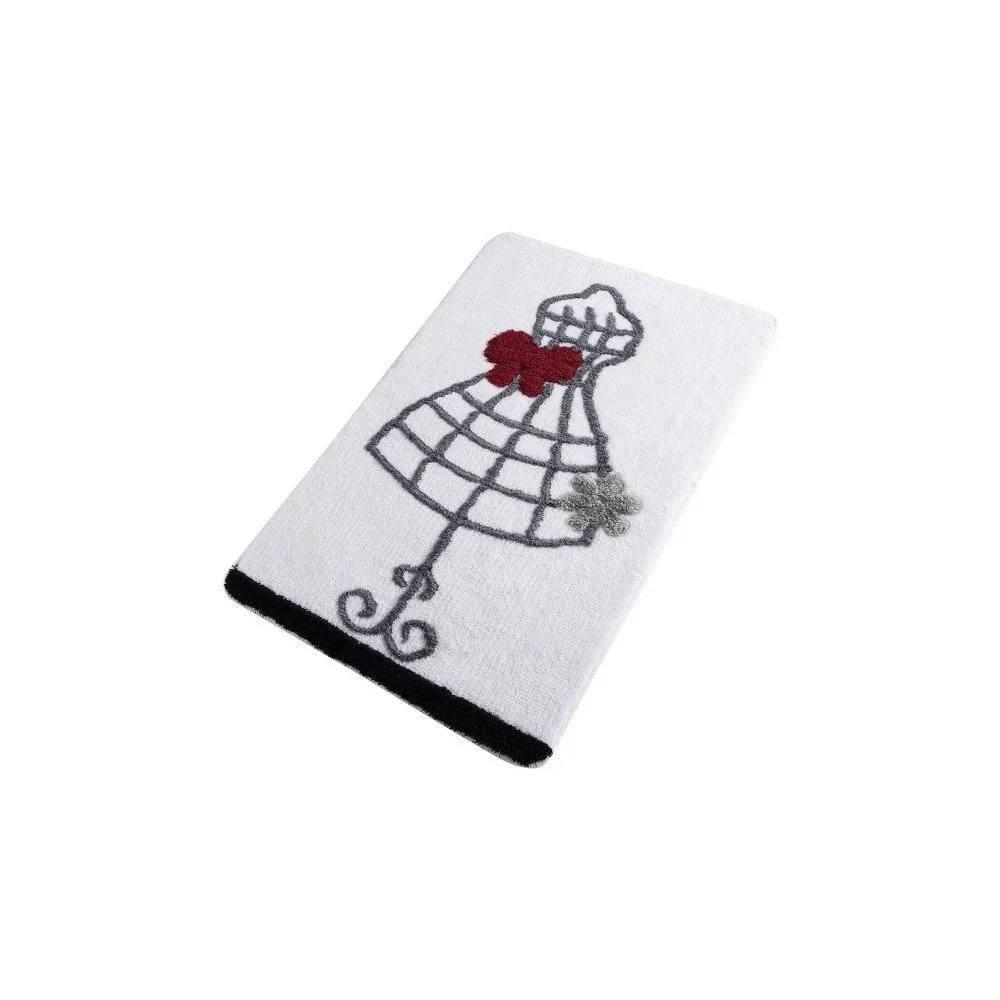 Koupelnová předložka Confetti Bathmats Dress White, 60 x 100 cm v:1213026