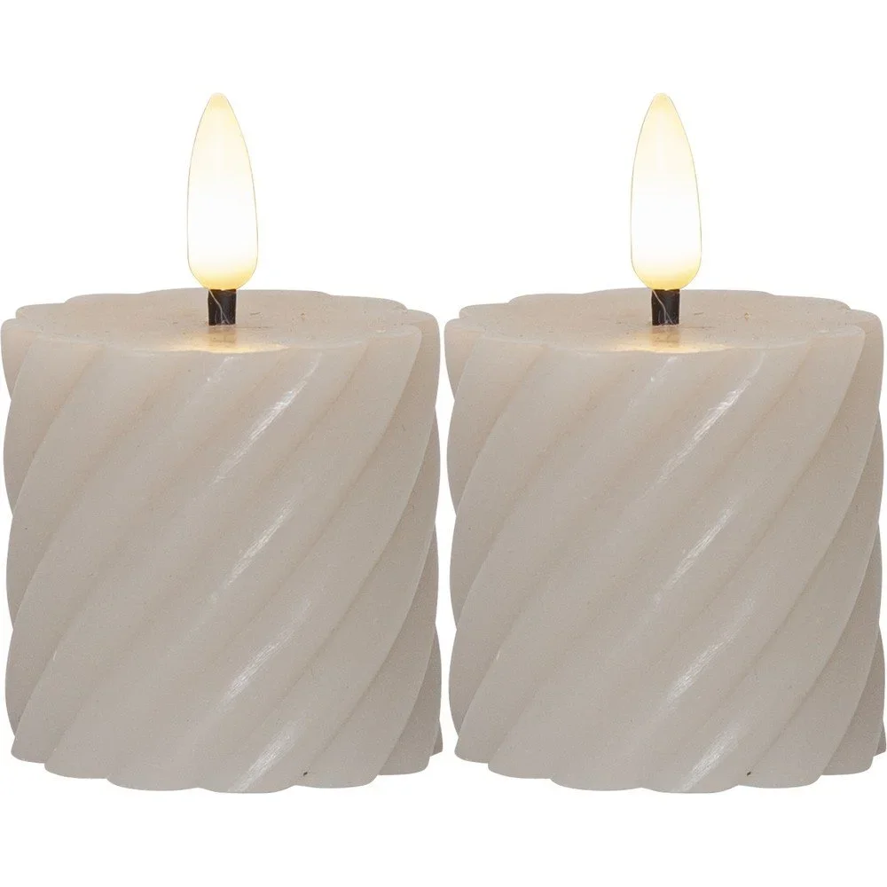 LED svíčky v sadě 2 ks Flamme Swirl – Star Trading v:1436855