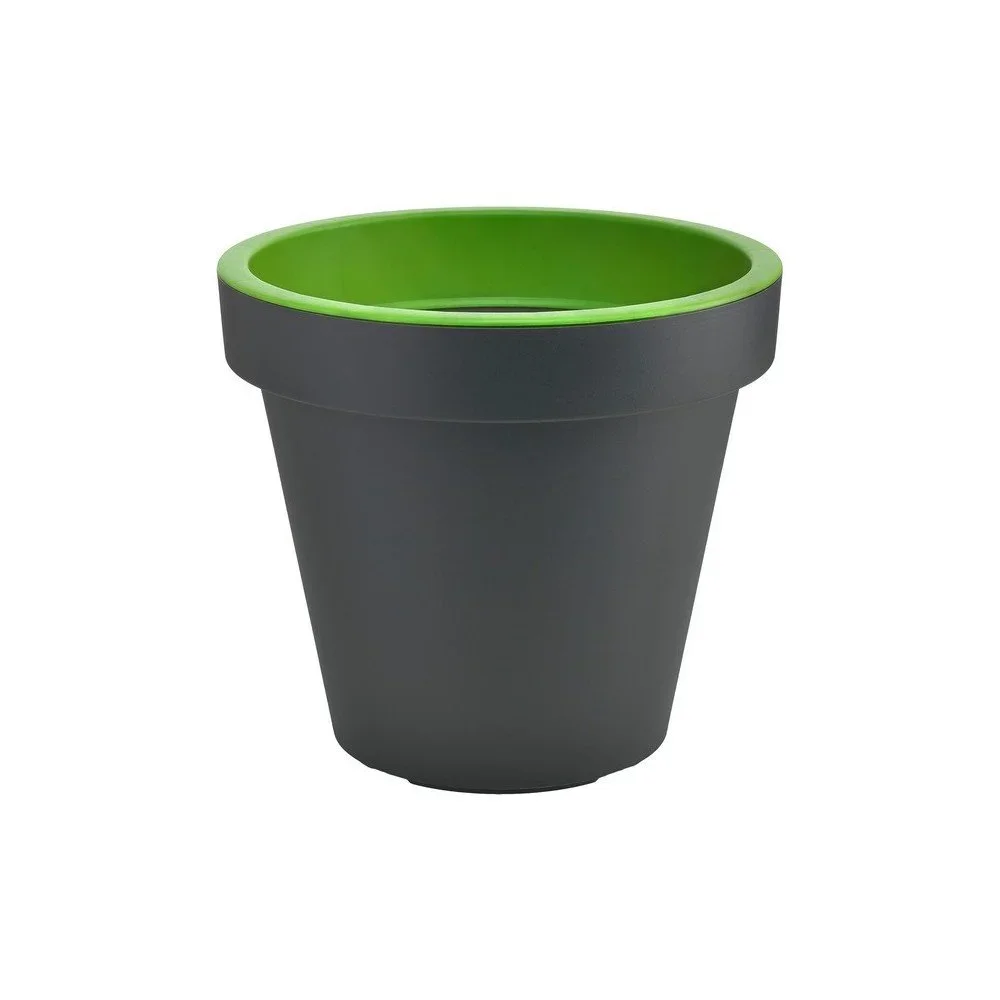 Šedo-zelený květináč Gardenico Metro Twist, ø 49 cm v:1420791