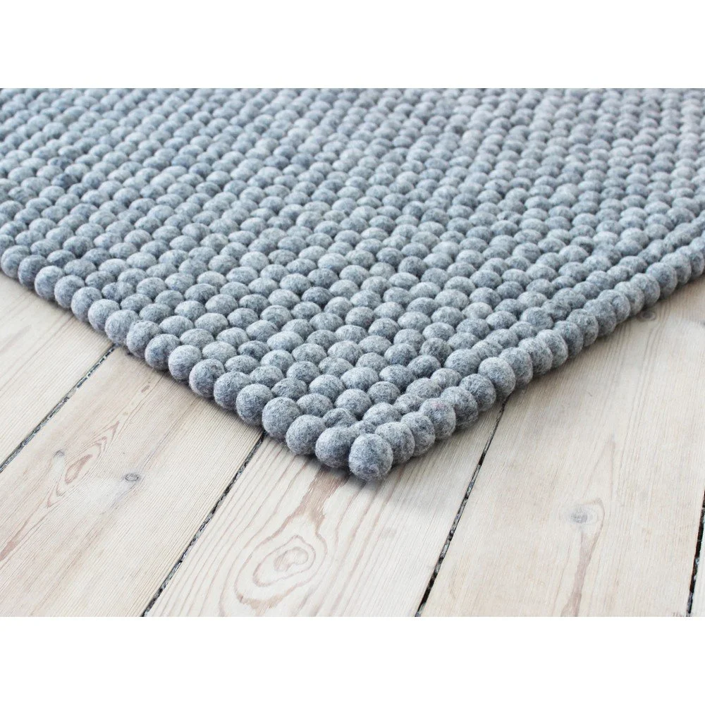 Ocelově šedý kuličkový vlněný koberec Wooldot Ball Rugs, ⌀ 100 x 150 cm v:1340857