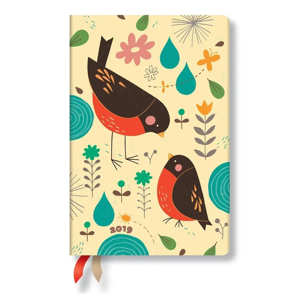 Denní diář na rok 2019 Paperblanks Mother Robin, 368 stran v:1135966