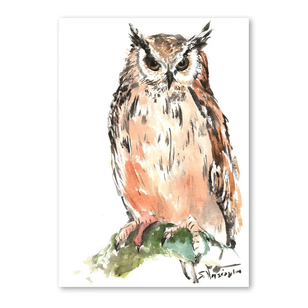 Autorský plakát Eagle Owl od Surena Nersisyana, 30 x 21 cm v:758440