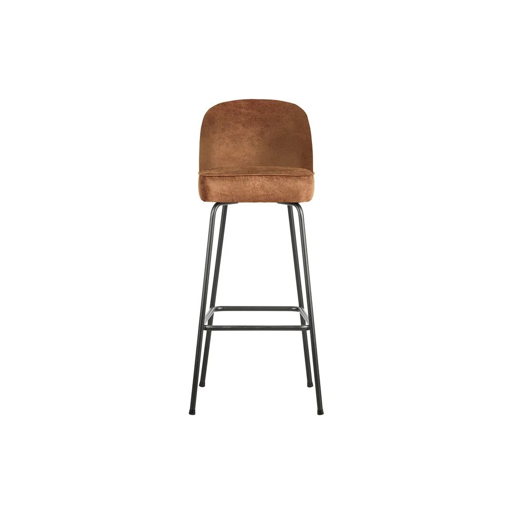 Hnědo-oranžová barová židle BePureHome Vogue Cognac, výška 79 cm v:1362753