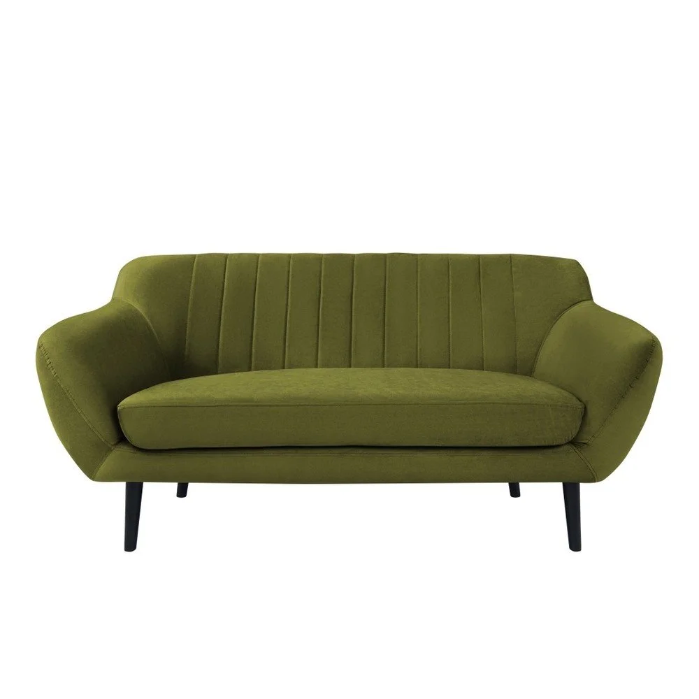 Zelená sametová pohovka Mazzini Sofas Toscane, 158 cm v:811174
