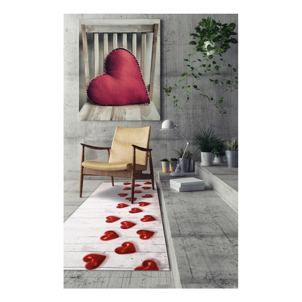 Vysoce odolný běhoun Floorita Hearts, 58 x 140 cm v:951672