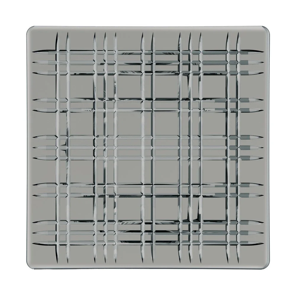 Šedý čtvercový talíř z křišťálového skla Nachtmann Square Platter Smoke, 28 x 28 cm v:1318426
