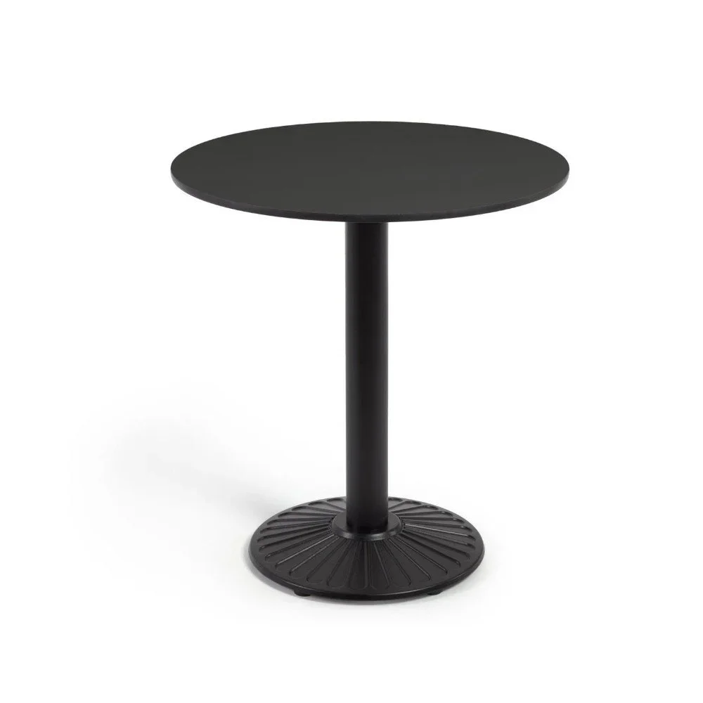 Černý zahradní jídelní stůl Kave Home Tiaret, ø 68 cm v:1446480