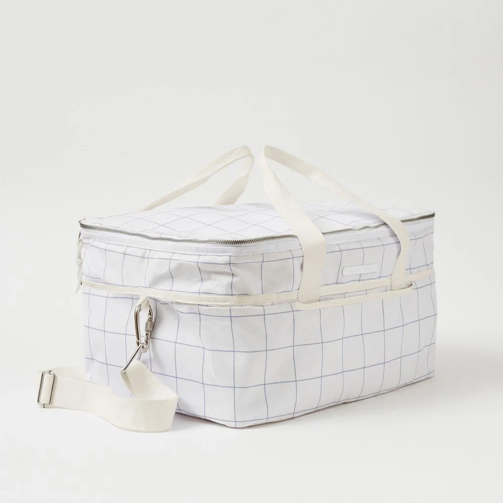Bílá chladící taška Sunnylife Canvas, 30 l v:1400297
