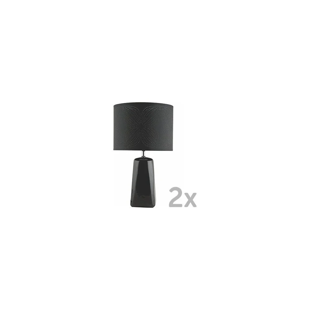 Sada 2 černých stolních lamp Salt&Pepper Madison v:831050