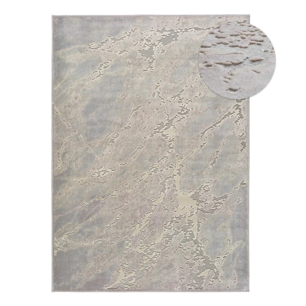 Šedo-béžový koberec z viskózy Universal Margot Marble, 140 x 200 cm v:1348797