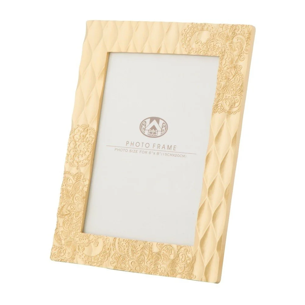 Žlutý fotorámeček v pryskyřicovém rámu Mauro Ferretti Glam Carving, 15 x 20 cm v:1227290