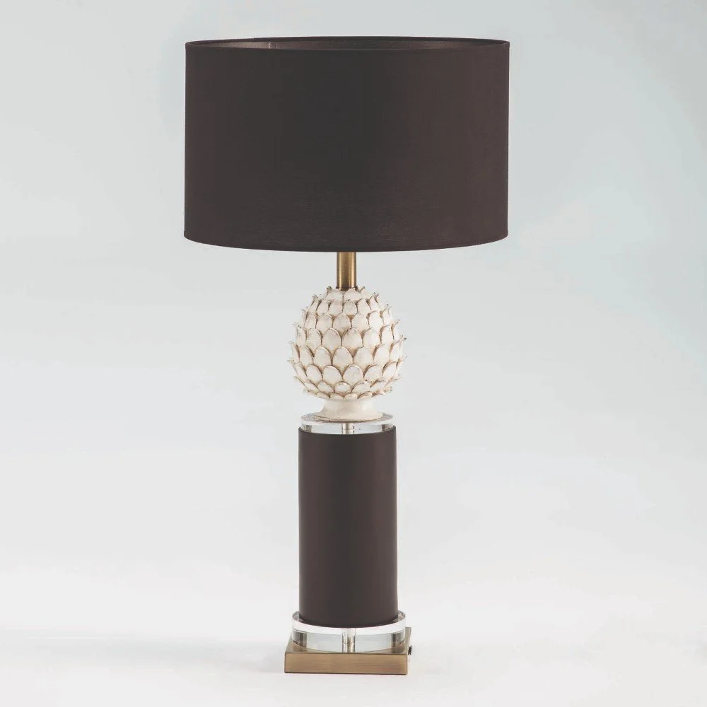 Černo-bílá stolní lampa bez stínidla Thai Natura, výška 58 cm v:1085486