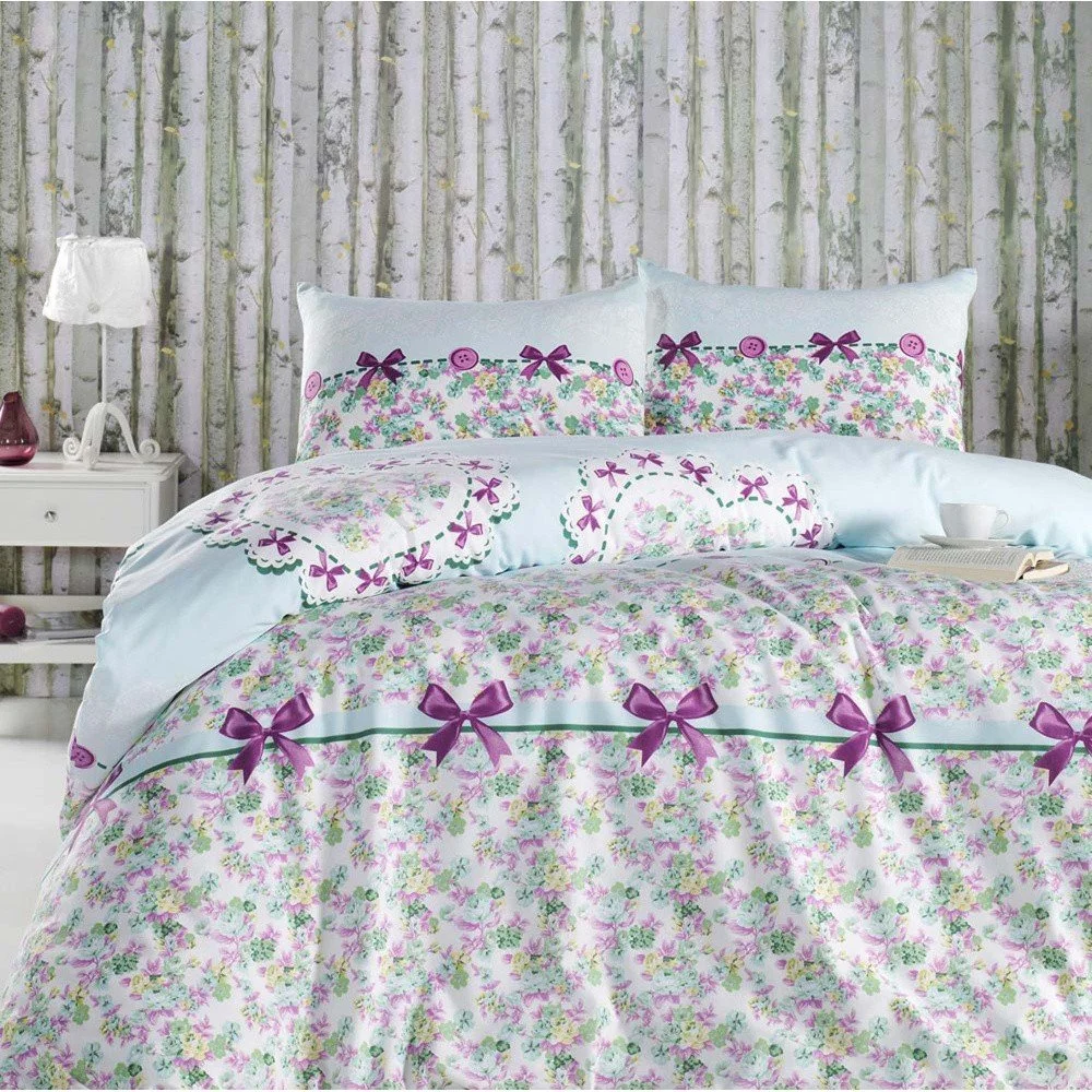 Set povlečení s prostěradlem na dvoulůžko Bow, 200 x 220 cm v:1012728