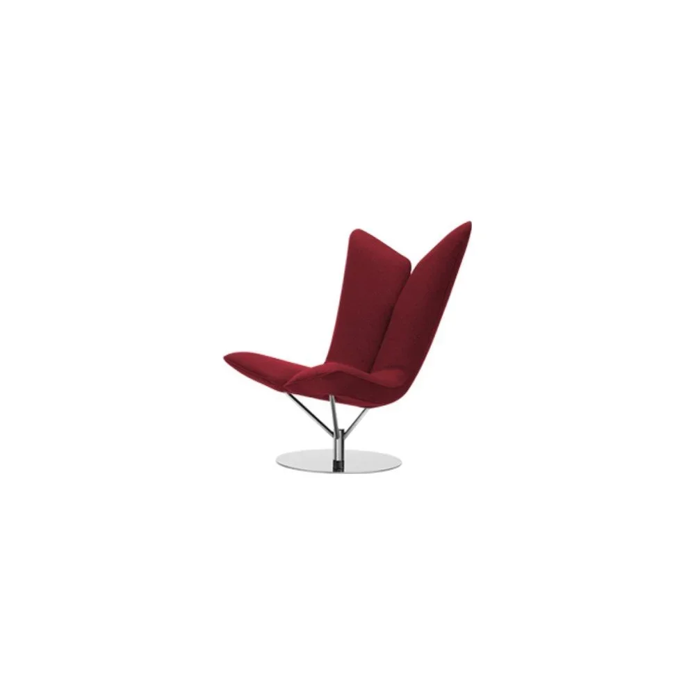 Tmavě červené křeslo Softline Angel Felt Red v:1194400