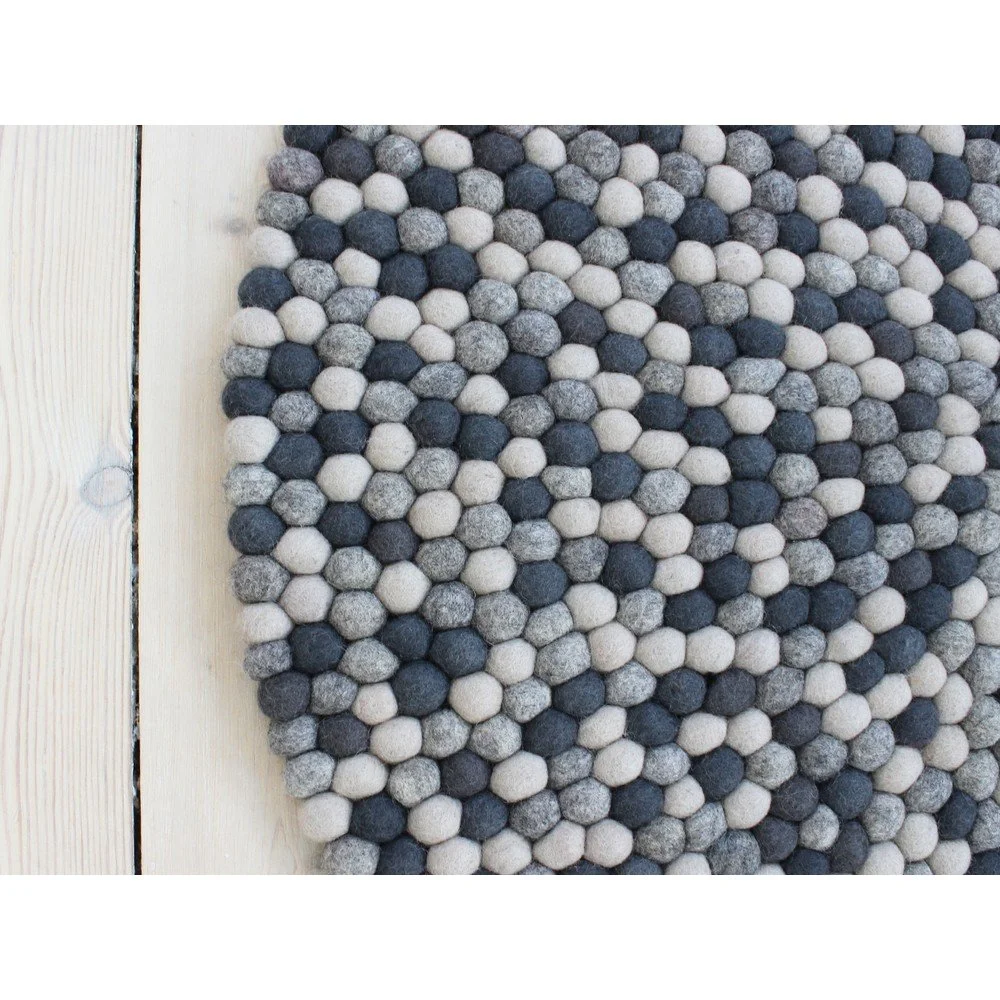 Tmavě šedý kuličkový vlněný koberec Wooldot Ball Rugs, ⌀ 200 cm v:1340915