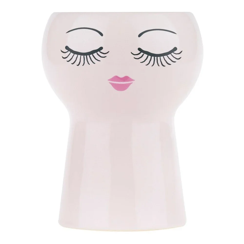 Růžový květináč Miss Étoile Closed Eyes, 16 cm v:764482