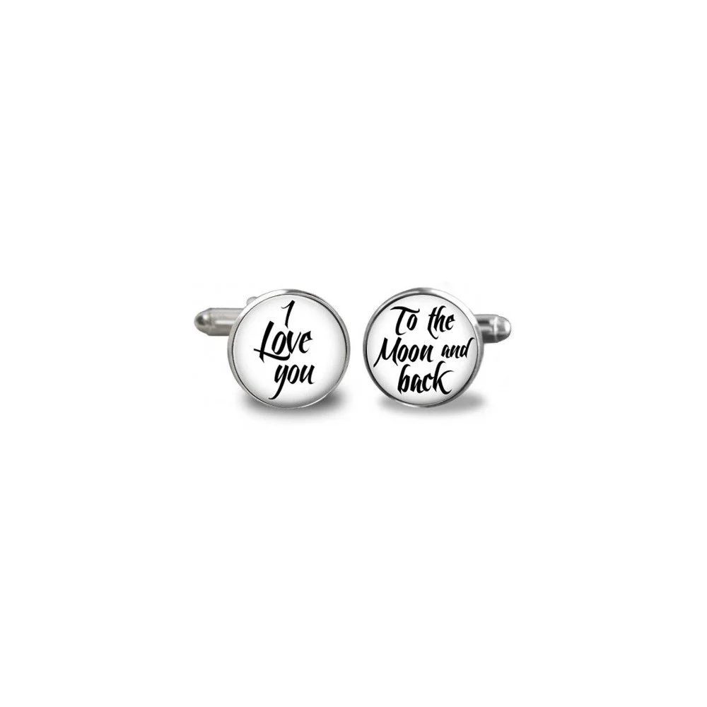 Sada 2 manžetových knoflíčků Butoni de Camasa I Love You To The Moon And Back v:946636