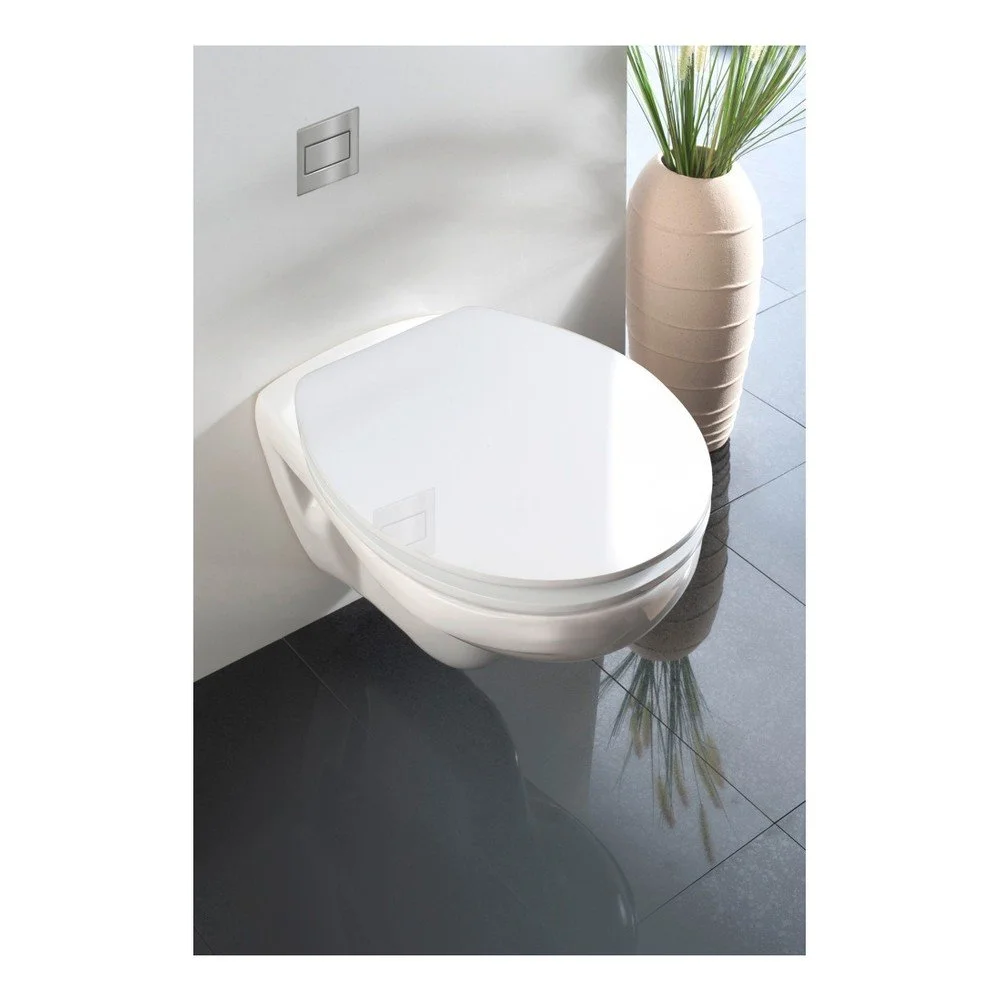 Bílé WC sedátko se snadným zavíráním Wenko Classic, 45 x 38,8 cm v:1015386