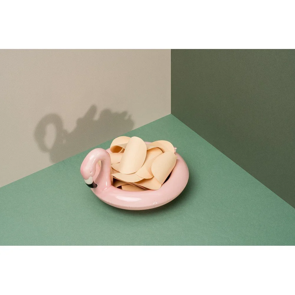 Růžová keramická plovoucí miska DOIY Flamingo, 18 x 16 cm v:1344275