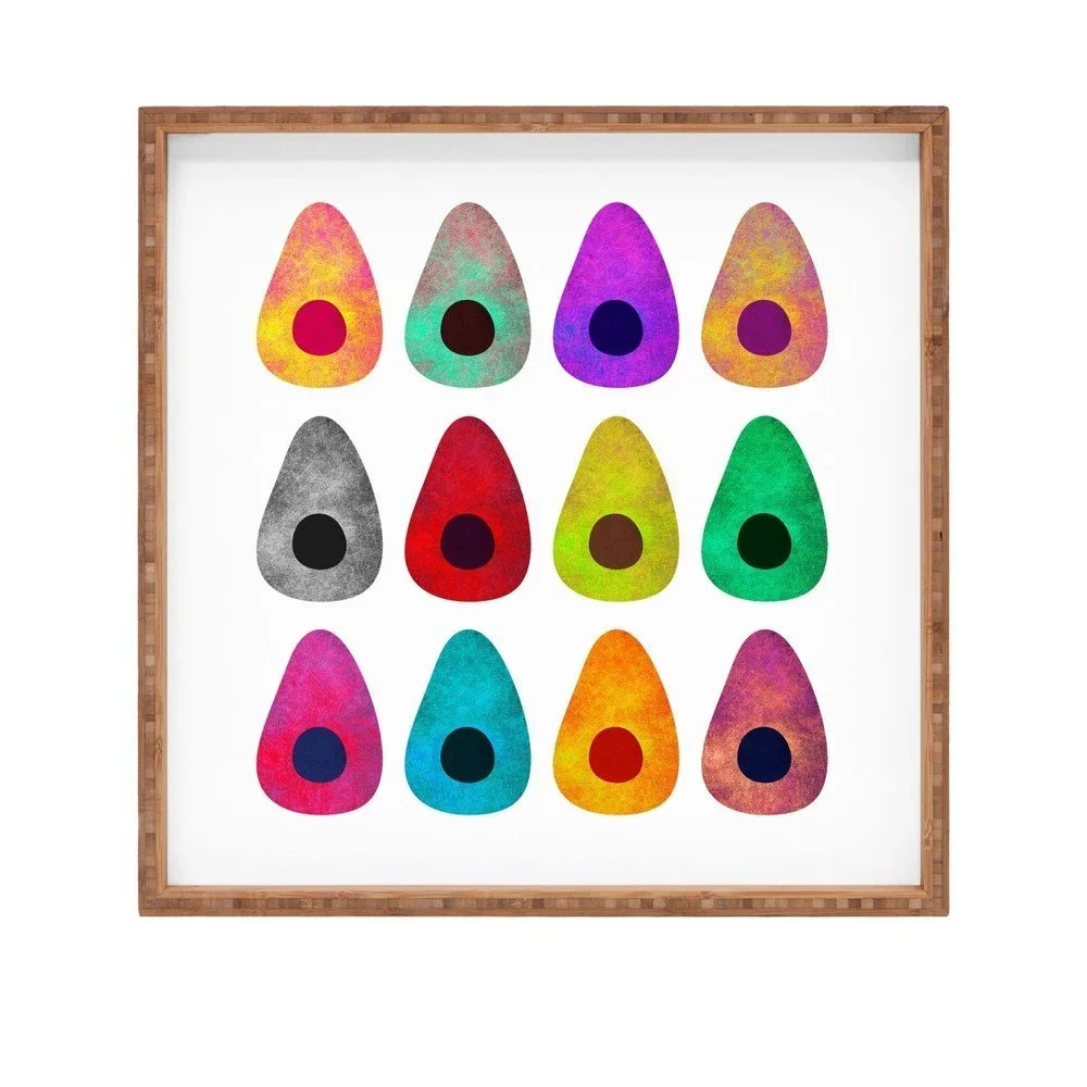 Dřevěný dekorativní servírovací tác Avocados, 40 x 40 cm v:1283448