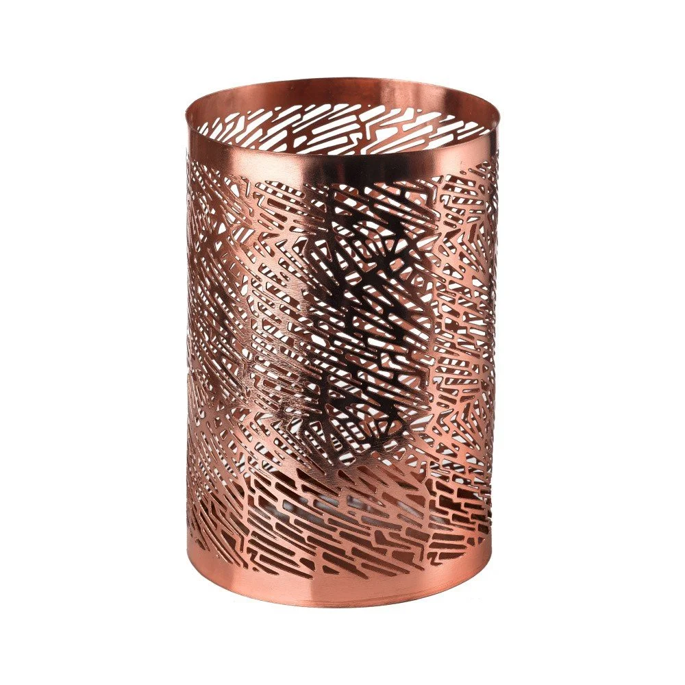 Svícen v měděné barvě pols potten Pierced, výška 15 cm v:937818