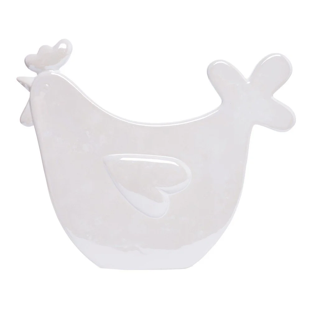 Bílá keramická dekorativní soška Ewax Pearl Mrs. Petunia, výška 20 cm v:1000794