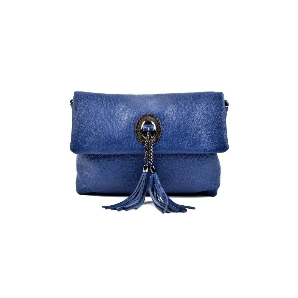 Modrá kožená kabelka Roberta M Malude Blue Jeans v:1014516
