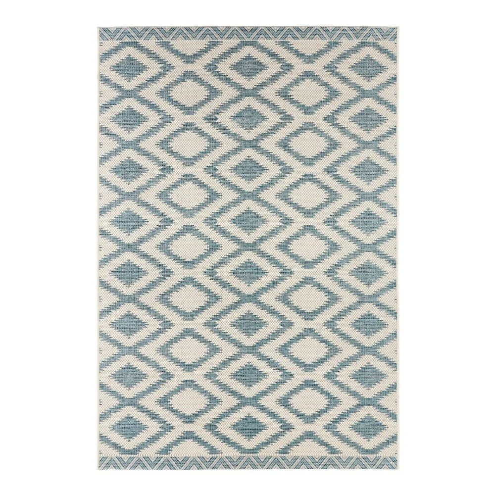 Modro-krémový venkovní koberec NORTHRUGS Isle, 70 x 140 cm v:1032006