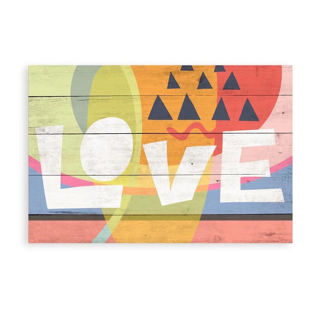 Obraz na dřevě Little Nice Things Love, 60 x 40 cm v:935684