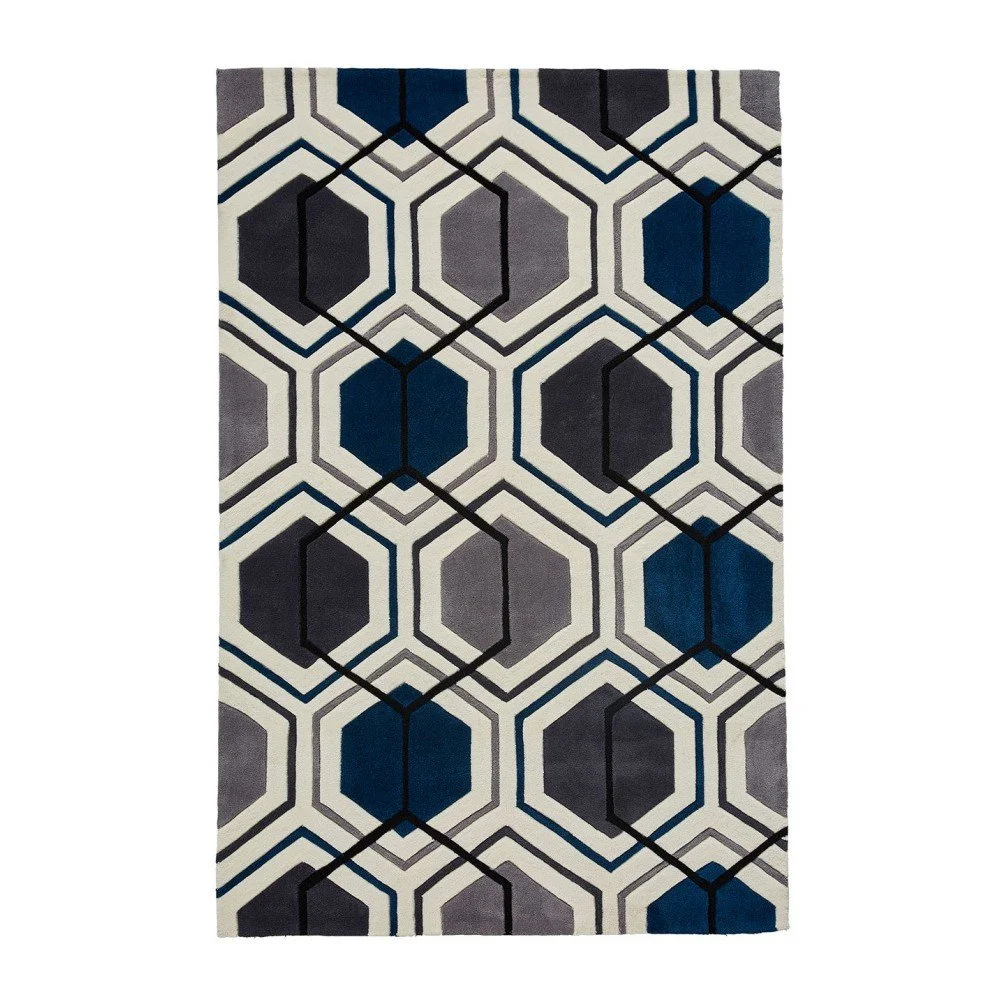 Šedomodrý koberec Think Rugs Hong Kong, 120 x 170 cm v:1001972