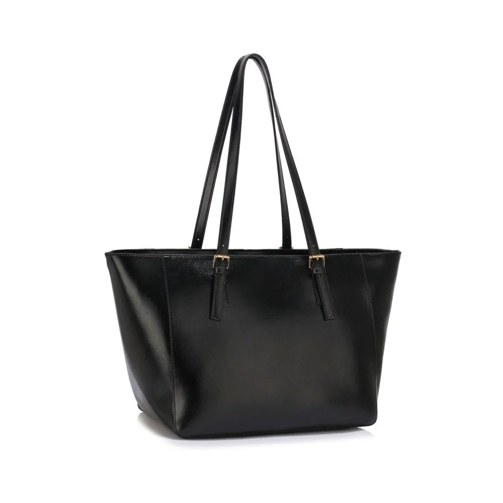 Černá kabelka z eko kůže L&S Bags Tremla v:848610