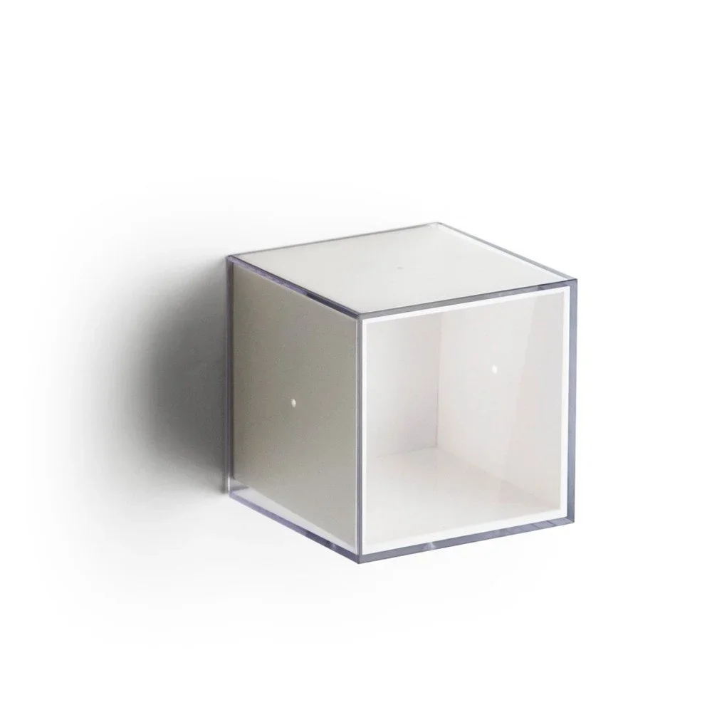 Bílá nástěnná krabička s průhledným víkem Qualy Pixel Cube v:701844 Bílá nástěnná krabička s průhledným víkem Qualy Pixel Cube v:701844