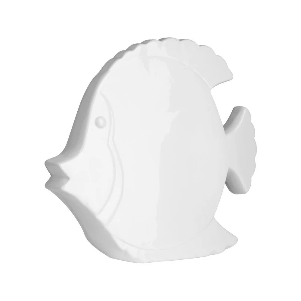Bílá keramická dekorace Premier Housewares Fish v:767616