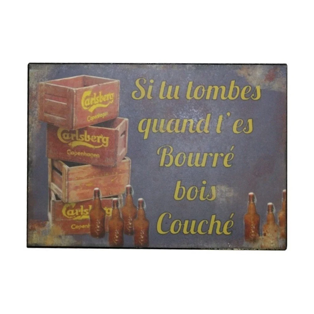Plechová cedule Antic Line Si Tu Tombes v:772986